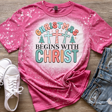 Load image into Gallery viewer, Christmas Begins with Christ T-shirt