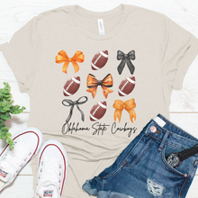 Load image into Gallery viewer, Custom Football Coquette Bow Shirt
