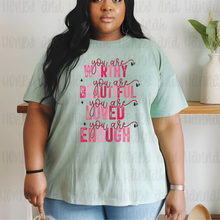 Load image into Gallery viewer, You are Worth You are Beautiful Valentine Shirt