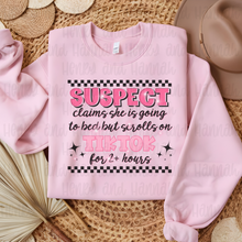 Load image into Gallery viewer, Suspect scrolls Tiktok Sweatshirt
