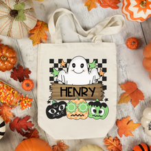 Load image into Gallery viewer, Trick or Treat Tote Bags