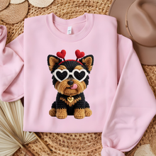 Load image into Gallery viewer, Knitted Yarn Valentine Dog Sweatshirt