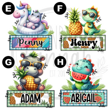 Load image into Gallery viewer, Personalized Summer Animal YOUTH T-Shirt