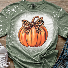 Load image into Gallery viewer, Pumpkin with Leopard Bow Shirt