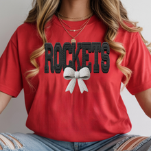 Load image into Gallery viewer, Faux Yarn White Bow Rockets