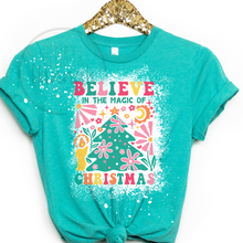 Load image into Gallery viewer, Teal Believe in the Magic of Christmas Shirt