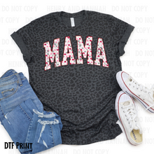 Load image into Gallery viewer, Varsity Mama Black Leopard T-shirt