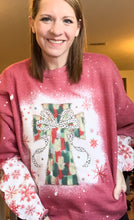Load image into Gallery viewer, Red Cross Christmas with Snowflake Sleeves Sweatshirt
