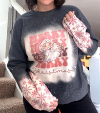 Load image into Gallery viewer, Vintage Merry Christmas with Snowflake Sleeves Sweatshirt