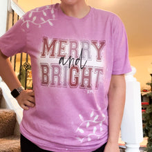 Load image into Gallery viewer, Merry and Bright Lilac T-shirt - Nov Club