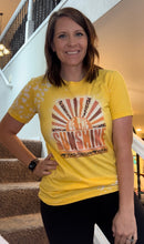 Load image into Gallery viewer, Be the Sunshine Yellow Leopard T-shirt