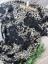 Load image into Gallery viewer, Black Leopard Bleached T-shirt