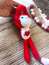 Load image into Gallery viewer, Personalized Plush Valentine Monkey