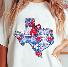 Load image into Gallery viewer, Floral and Coquette Bow State Shirt