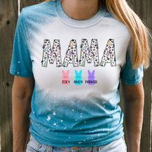 Load image into Gallery viewer, Mama Leopard Peep Names Easter T-shirt