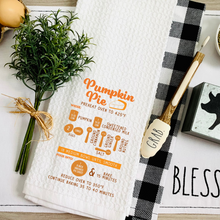 Load image into Gallery viewer, Pumpkin Pie Recipe Kitchen Tea Towel