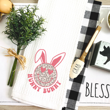 Load image into Gallery viewer, Retro Hunny Bunny Kitchen Tea Towel