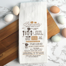 Load image into Gallery viewer, Biscuit Recipe Kitchen Tea Towel