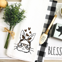Load image into Gallery viewer, Leopard Bunny Kitchen Tea Towel