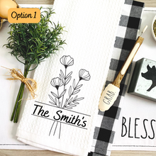 Load image into Gallery viewer, Wildflower Personalized Kitchen Tea Towel