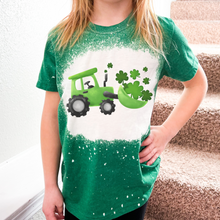 Load image into Gallery viewer, Clover Tractor St Patrick Youth Tshirt