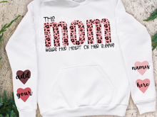 Load image into Gallery viewer, This Mom wears her heart on her sleeve - Dark Pink Leopard