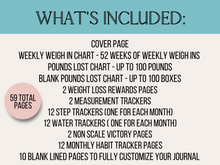 Load image into Gallery viewer, Bound Weight Loss Tracker