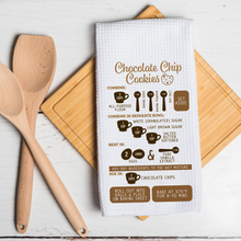 Load image into Gallery viewer, Chocolate Chip Cookies Recipe Kitchen Tea Towel