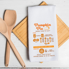 Load image into Gallery viewer, Pumpkin Pie Recipe Kitchen Tea Towel