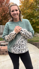 Load image into Gallery viewer, Christmas Tree Leopard Splash Sweatshirt