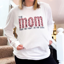 Load image into Gallery viewer, This Mom wears her heart on her sleeve - Dark Pink Leopard