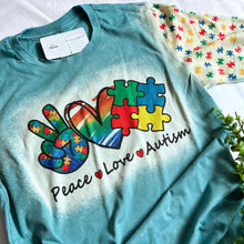 Load image into Gallery viewer, Peace Love Autism T-shirt
