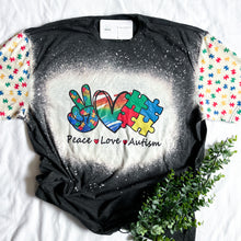 Load image into Gallery viewer, Peace Love Autism T-shirt