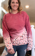 Load image into Gallery viewer, Heart Splash Red Sweatshirt