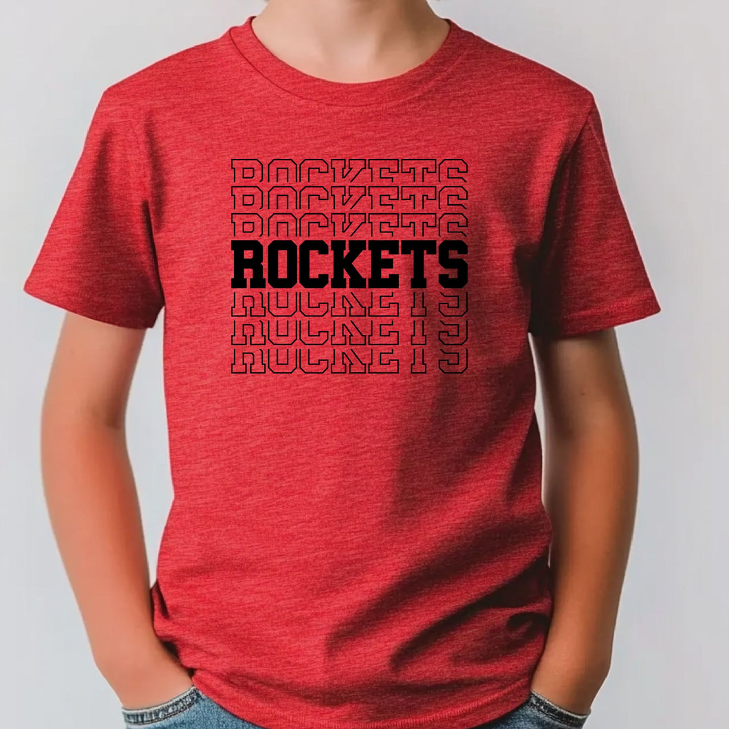 Rockets Mirrored Black Ink