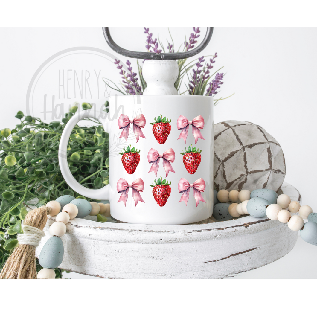 Strawbery and Coquette Bow Coffee Mug