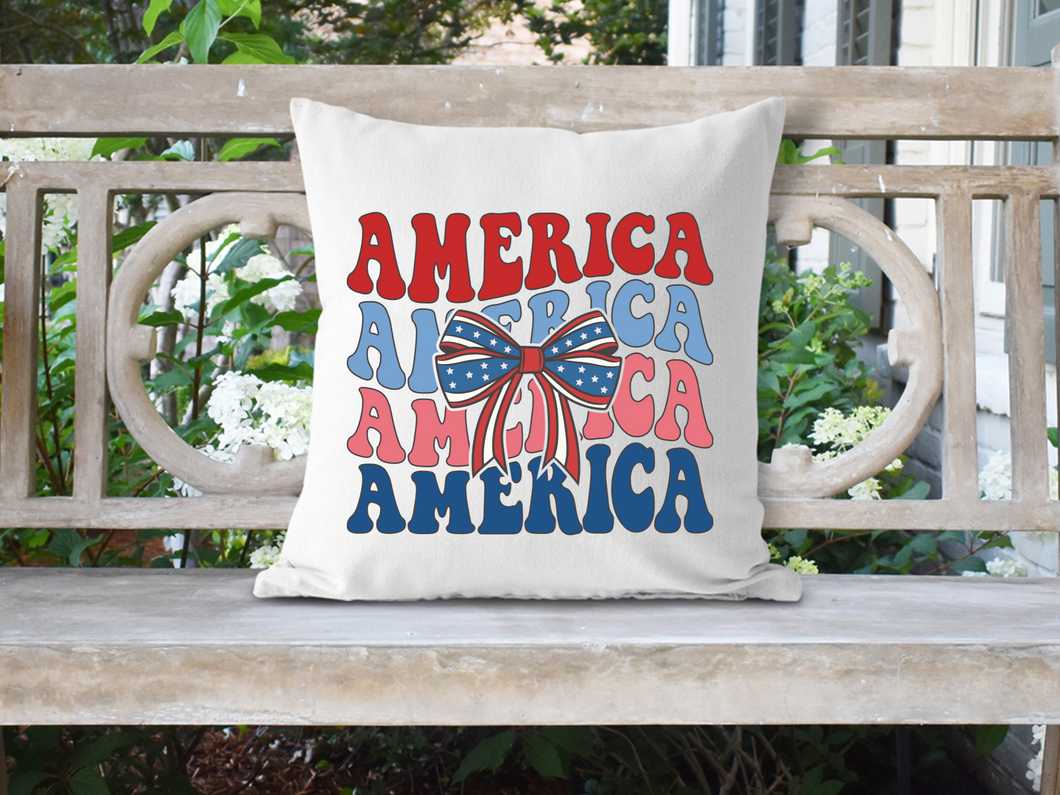 America Coquette Bow Pillow Case