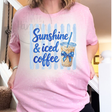 Load image into Gallery viewer, Sunshine and Iced Coffee Blue Bow Shirt
