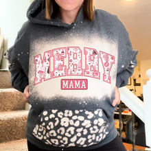 Load image into Gallery viewer, Merry Mama Leopard Pocket Hoodie
