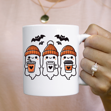 Load image into Gallery viewer, 3 Ghosts with Coffee - Coffee Mug
