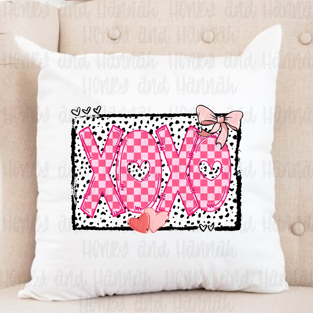 XOXO Dalmatian Valentine Pillow Case