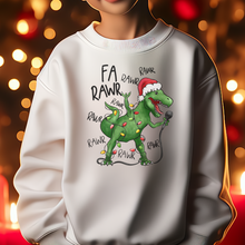 Load image into Gallery viewer, Dinosaur Christmas Sweatshirt - Youth
