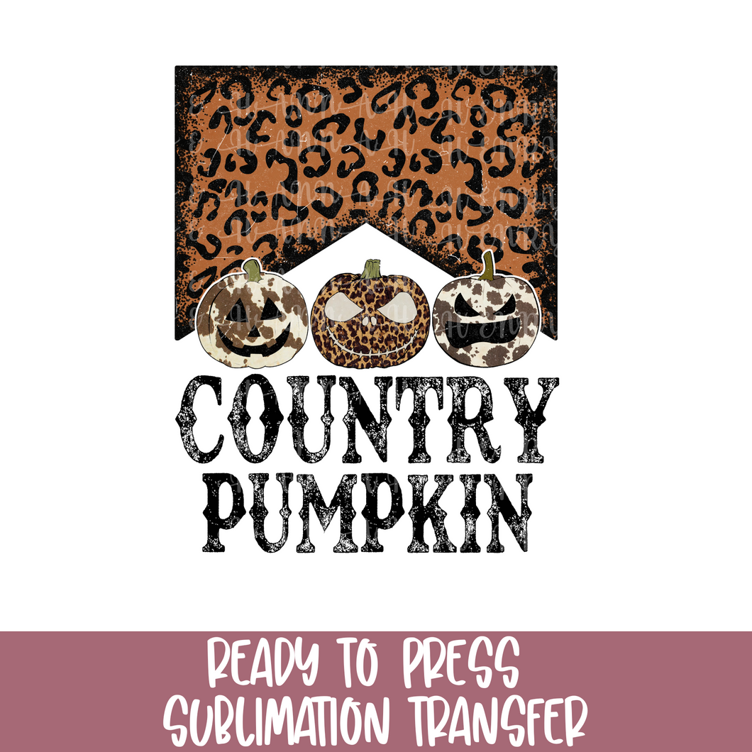 Country Pumpkin - Sublimation Ready to Press