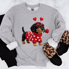 Load image into Gallery viewer, Knitted Yarn Valentine Dog Sweatshirt
