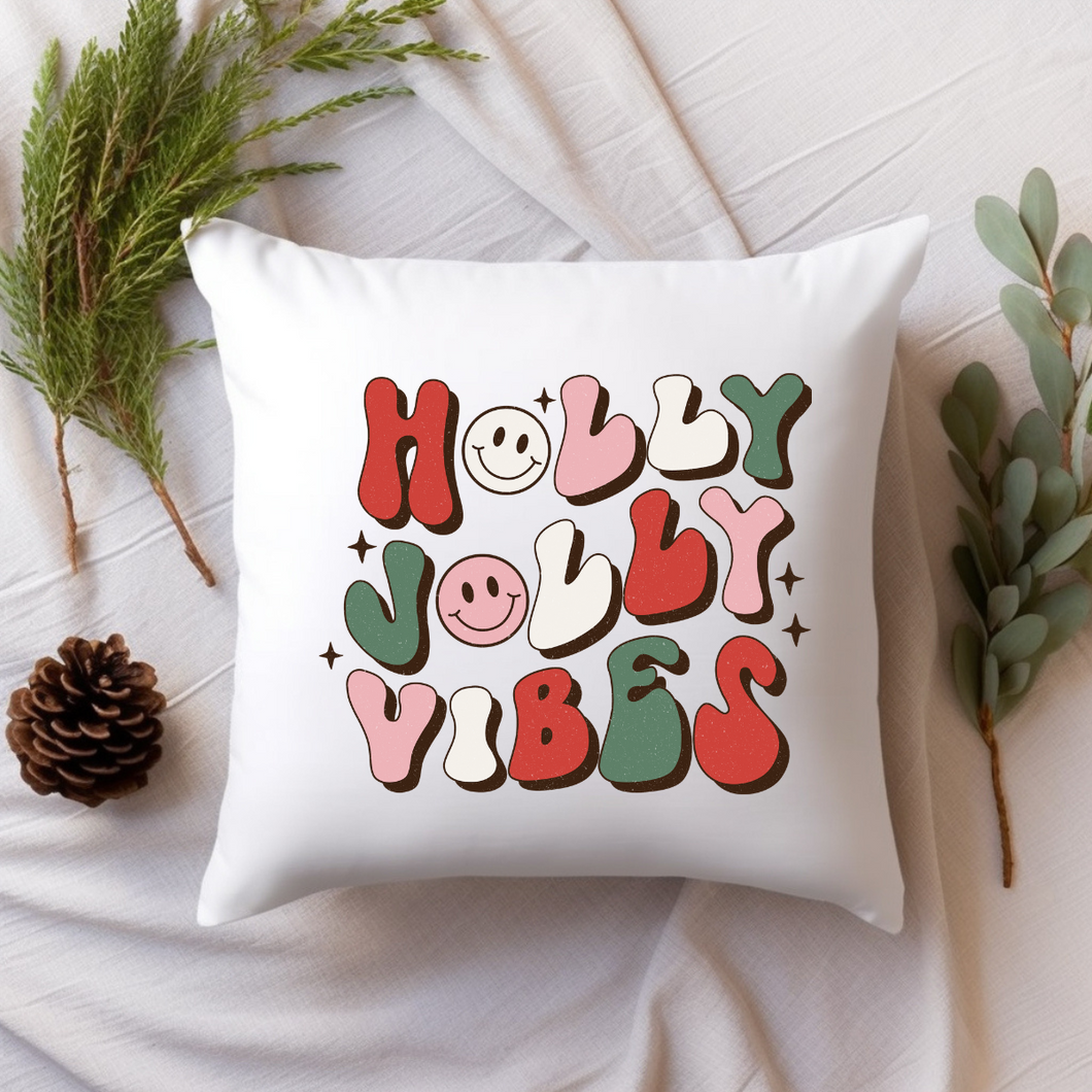 Holly Jolly Vibes Pillow Case