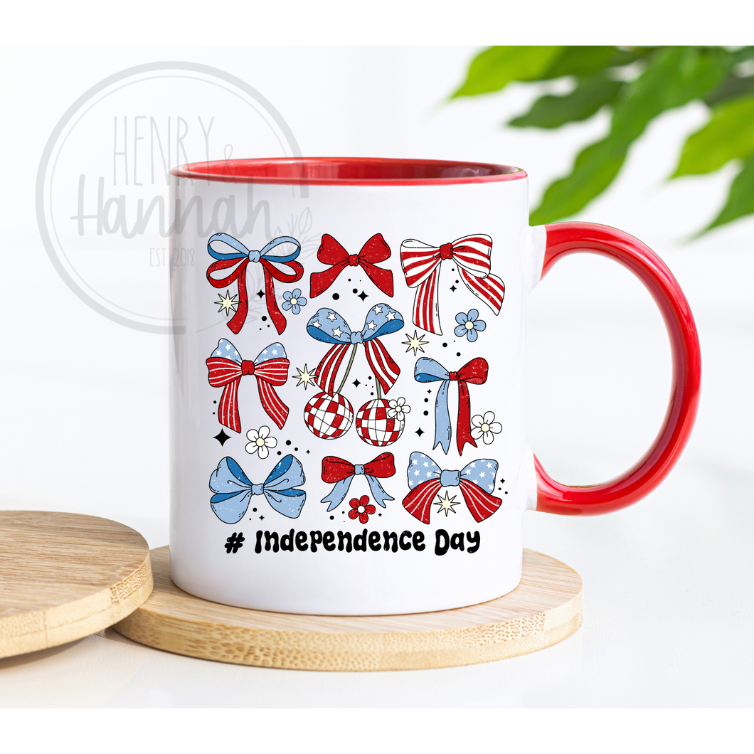 Patriotic Coquette Bow Coffee Mug