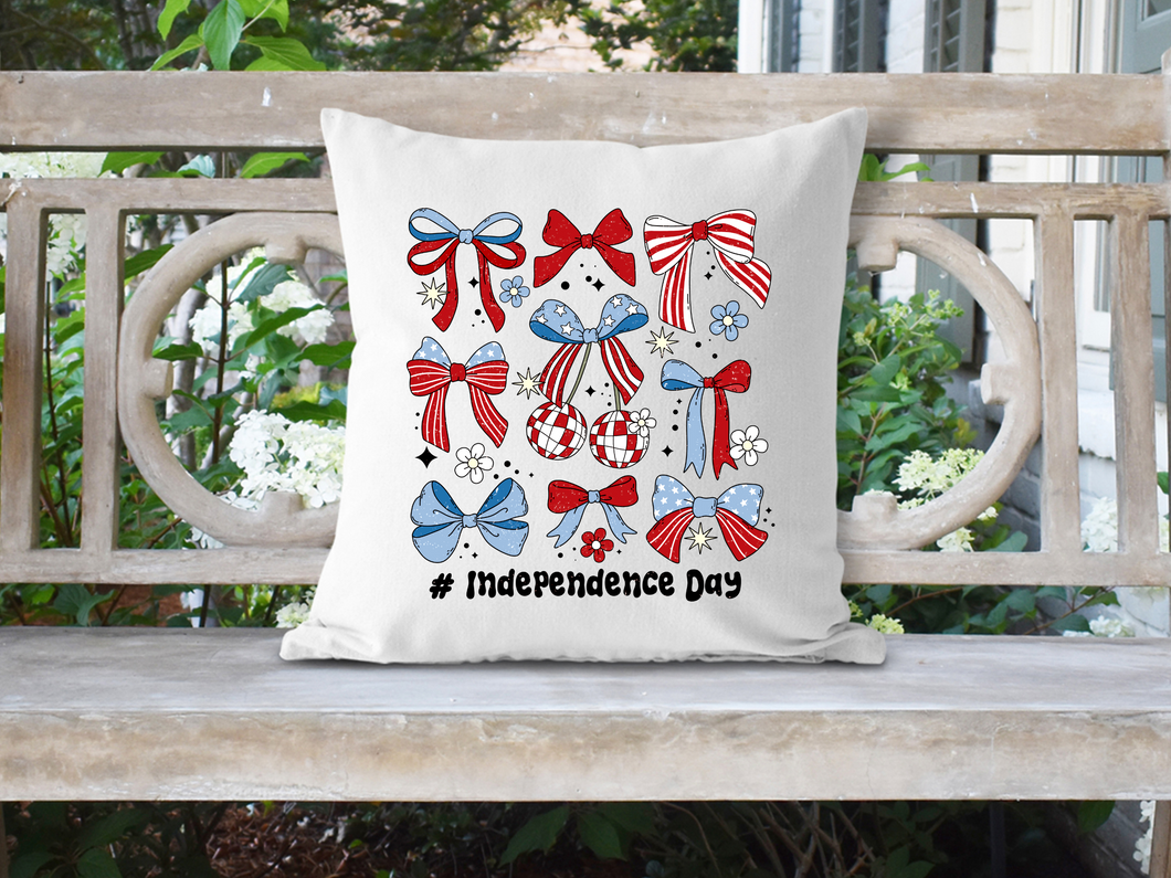 Patriotic Coquette Bows Pillow Case