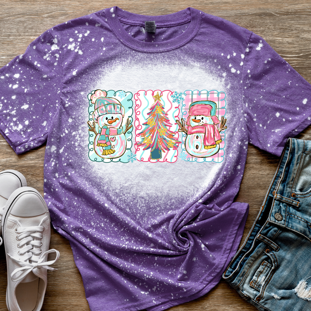 Pastel Snowmen Christmas Top