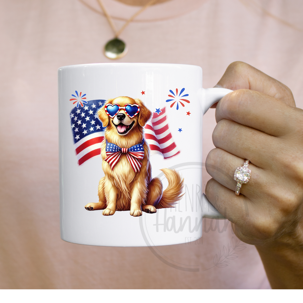 Patriotic Dog Breed Coffee Mug