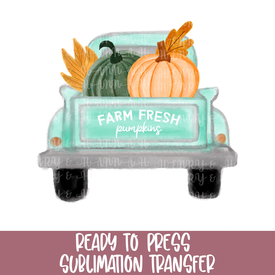 Pumpkins Truck - Sublimation Ready to Press